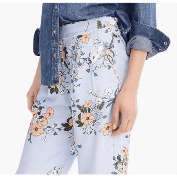 NWT J.Crew Garden Floral High-Rise Pants Size 8 - Picture 2 of 7